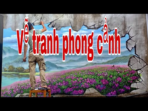 các bước vẽ tranh tường 3d