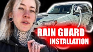 HOW TO INSTALL RAIN GUARDS   Weathertech Installation Guide  Toyota 4Runner 5th  Lunar Rock 2023