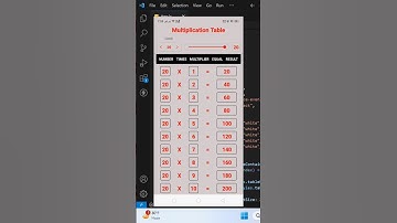 Multiplication table app demo in react native #shorts #short #youtubeshorts