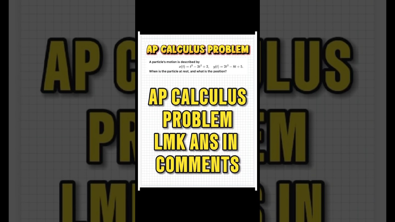 Can you solve this AP calculus problem? #calculus #apcalc #apcalculusbc #calc #apcalculus