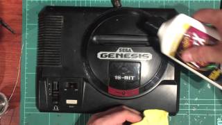 SEGA Genesis Console repair - Console 4 Plastic Cleaning & Restoring - Part 5/7