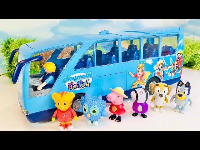 cricket Modstand hardware Playmobil FUN PARK Blue Bus Ride FARM ANIMALS Daniel Tigers Neighbourhood  Peppa Pig Toys - YouTube