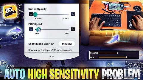 Auto High 🔥 Sensitivity Problem Fix | Panda mouse pro, Bluestacks, Octopus high sensitivity problem