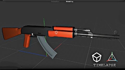 How to make an AK-47 with 3D modeling app and Prisma 3D | Time-lapse
