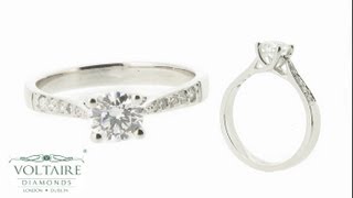 Round Solitaire in Crossover Setting with Pave Diamonds - ER 1433