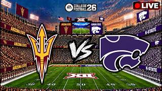 🔴LIVE: Arizona State vs Kansas State | EA Sports College Football 26 Full Game Highlights Gameplay 
