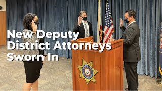Aliyah Redic and Tyler Beach Sworn In As New San Bernardino County Deputy District Attorneys