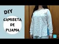 Cómo HACER CAMISETA PIJAMA DIY | Moment DIY#costurafacil#diypijama#diycamiseta