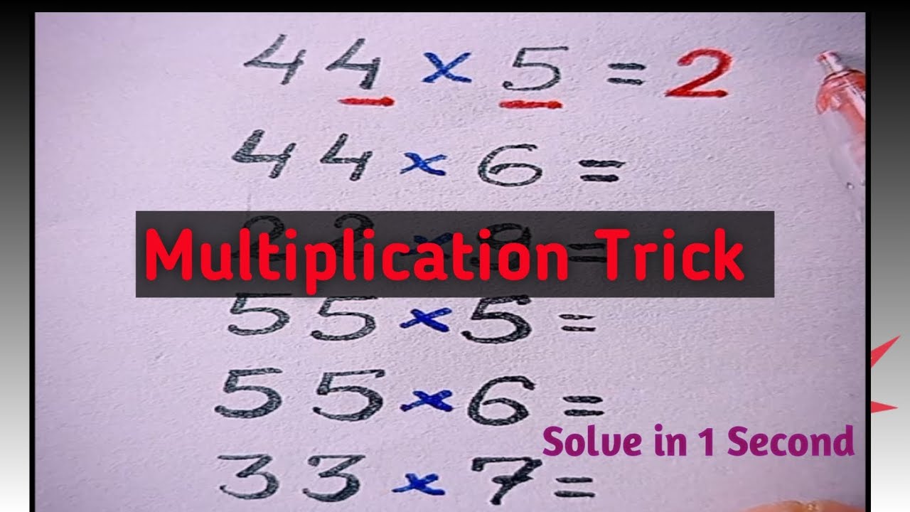 Multiplication Trick 😱 WOW Amazing Concept 💯 | Solve in Second 🥈 ...