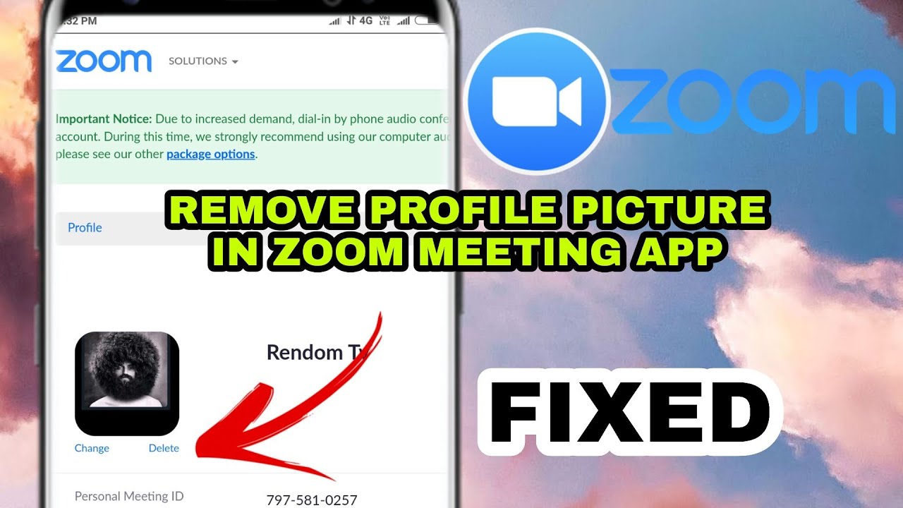 How to remove profile picture in zoom meeting app 26 - YouTube