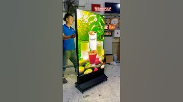 Hộp đèn quảng cáo hai mặt ngoài trời, cho quán cà phê, trà sữa, căng tranh vải PVC in UV #hopden