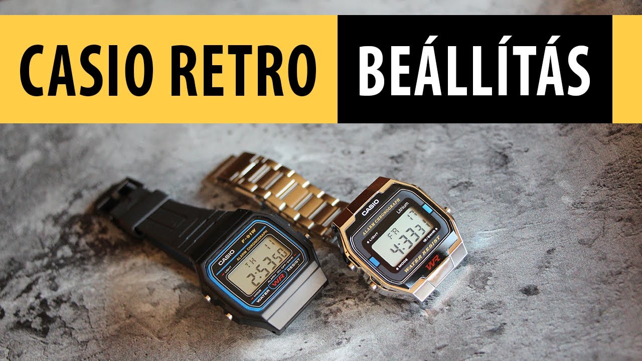 Casio Retro Óra Beállítás - YouTube