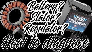 How to test the HarleyDavidson battery, stator and voltage regulator.