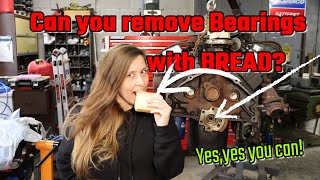 Neat Trick Removing Bearings With BREAD?? Yes bread.