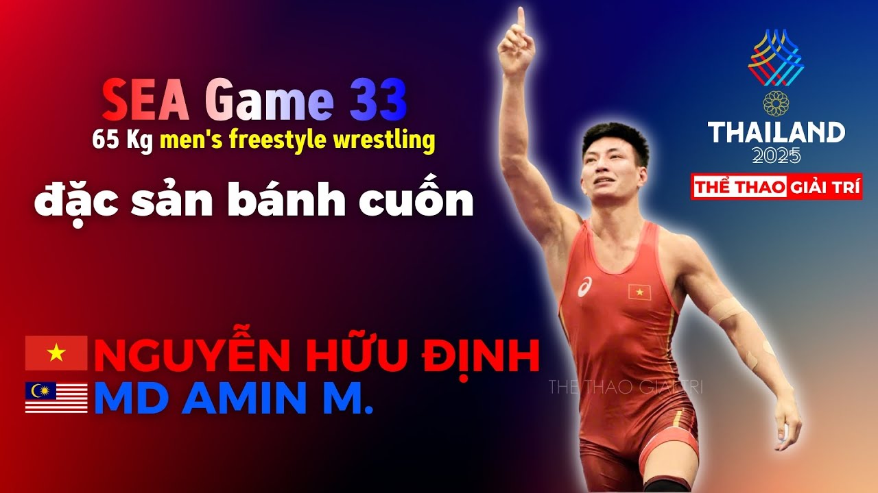 🇻🇳vs🇲🇾 NGUYỄN HỮU ĐỊNH (VIE) vs MD AMIN M. (MAS) | 33rd SEA Games | 65  Kg Freestyle Wrestling