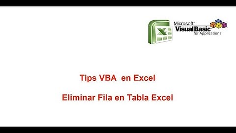 Tips VBA en Excel Eliminar Fila en Tabla Excel