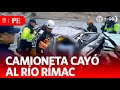 Camioneta cae al río Rímac tras persecución policial | Primera Edición | Noticias Perú