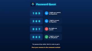 Daily Puzzle Game : Password Quest - Daily Level - 27/07/2026