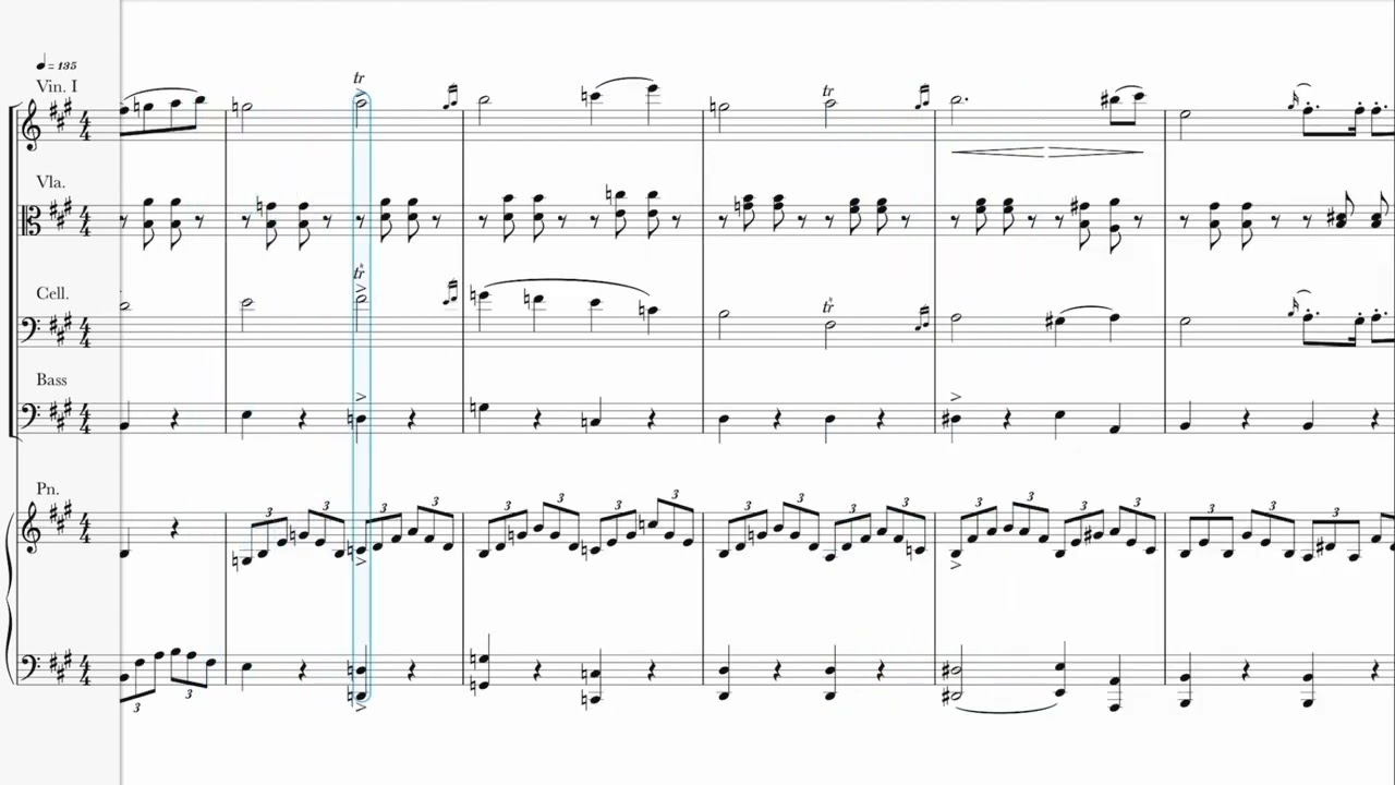 Piano Quintet in A - D667 - op. post 114 - I (Schubert) - Full score [슈베르트 송어 1악장 - 총보]