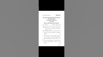 IGNOU (MEG-08) JUNE (2023)TEE QUESTION PAPER #NEW LITERATURE IN ENGLISH#ignou