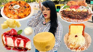 Living on Cheesy Food for 24 Hours Challenge | Ahmedabad Food Challenge