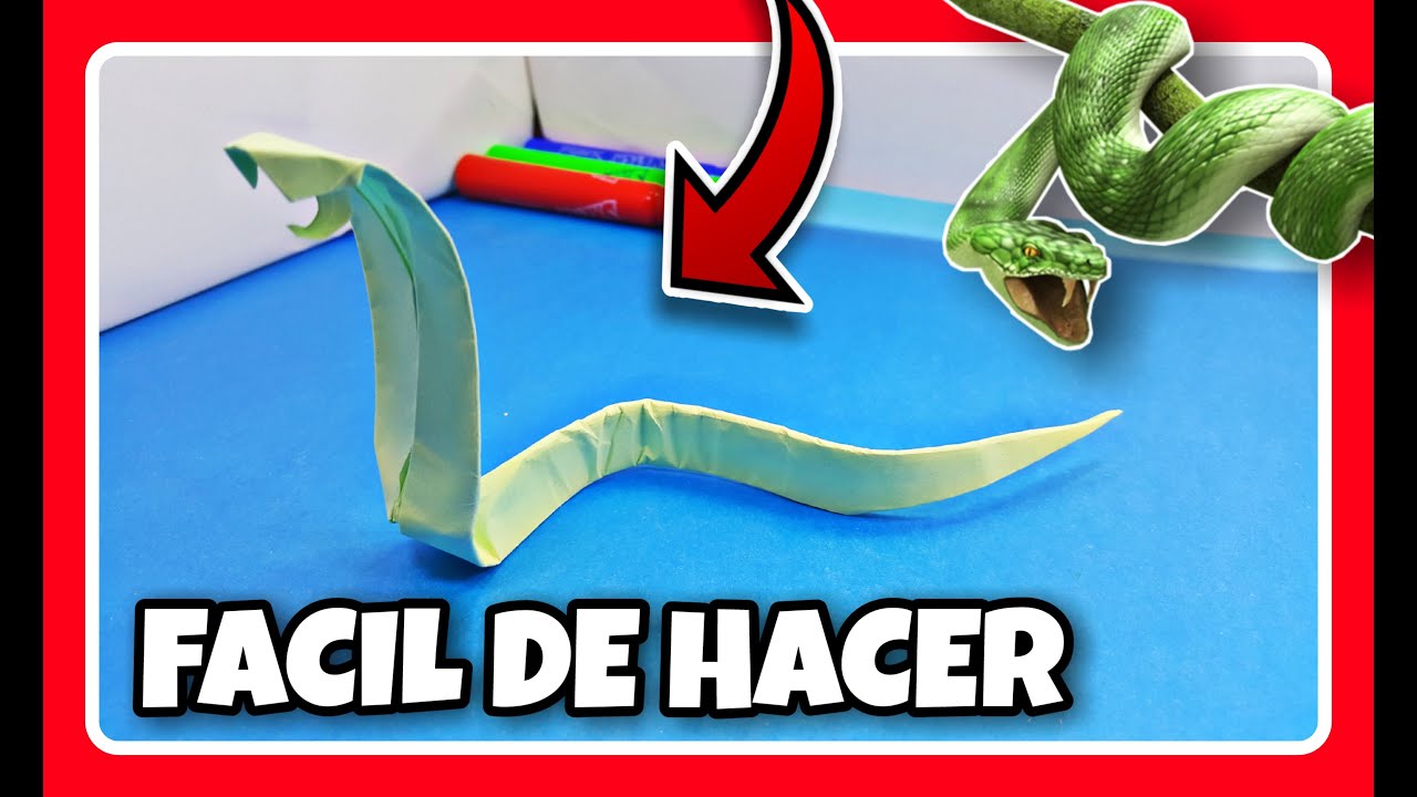 🔴 Como Hacer una SERPIENTE de Papel FACIL Origami 3D【PASO A PASO