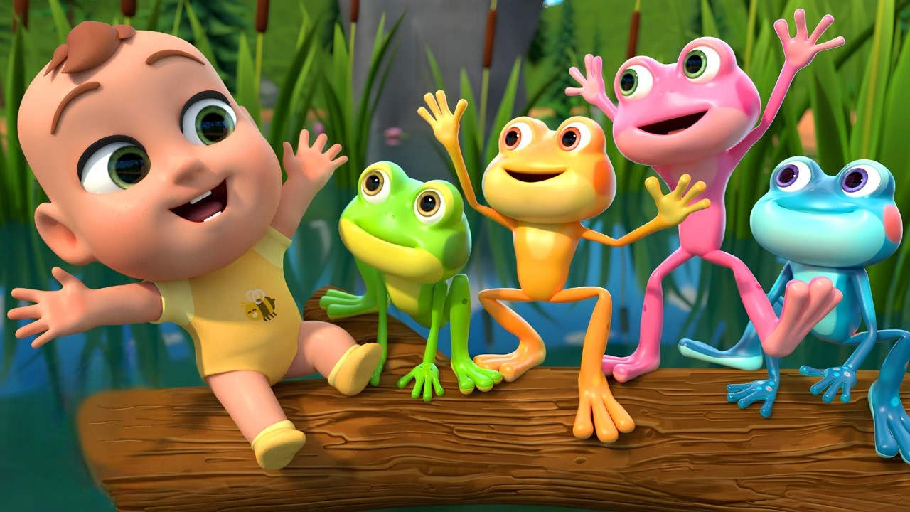 Ribbit Ribbit! 5 Little Speckled Frogs | Lalafun Nursery Rhymes & Kids Songs