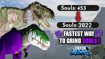 Jurassic Blocky Best WAYS To Grind SOULS !