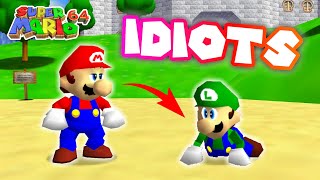 2 Idiots Attempting to Beat Super Mario 64 (Online/Multiplayer)