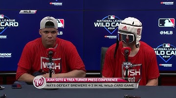 Juan Soto and Trea Turner after Nats advance to NLDS