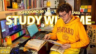 STUDY WITH ME LIVE POMODORO | 8 HOURS STUDY CHALLENGE ✨ Harvard Student, Relaxing Rain Sounds 📖