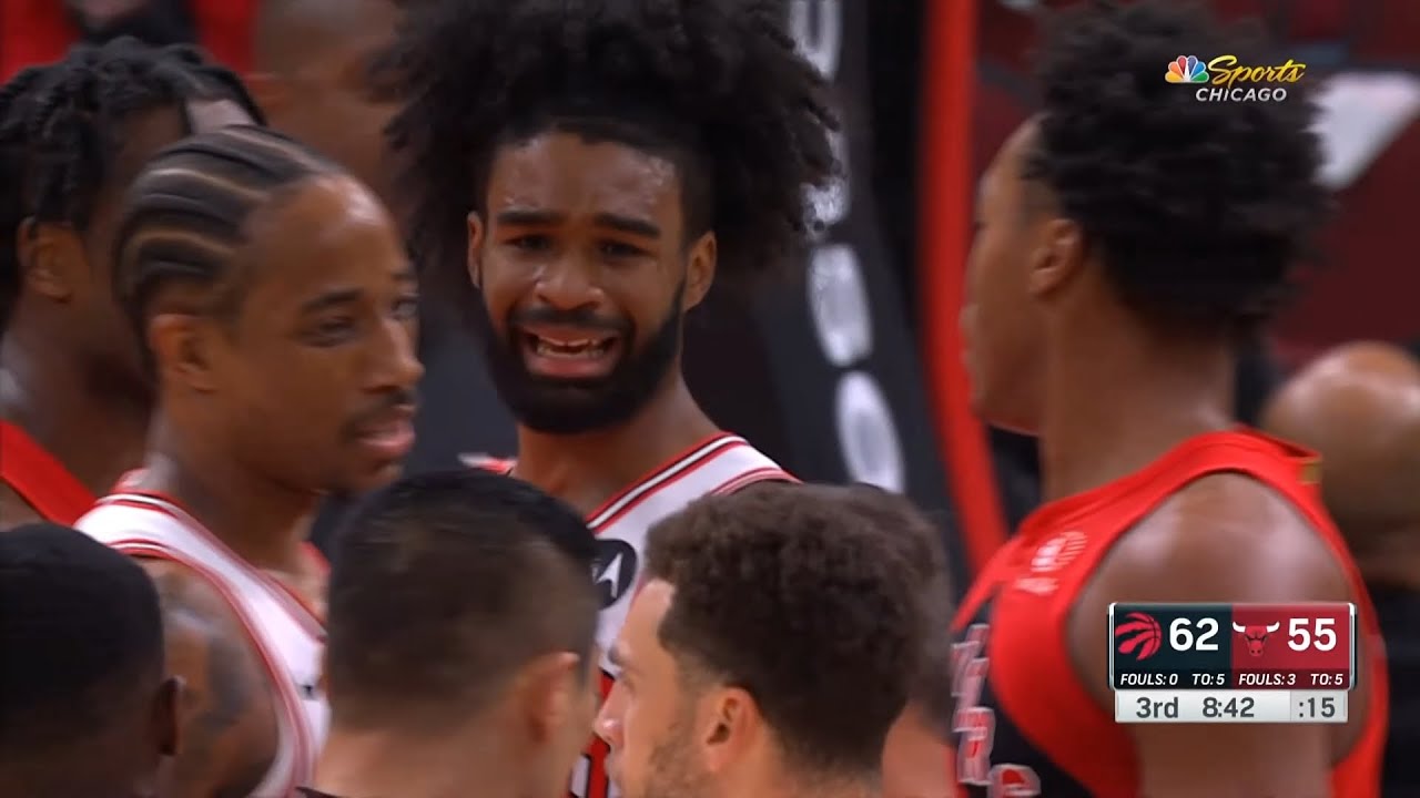 Things Getting Chippy Between Coby White and Dennis Schröder - YouTube