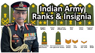 Indian Army Ranks & Insignia | Army Officer Ranks India General Knowledge | Army Rank GK