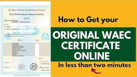 How to Get your Original WAEC CERTIFICATE online in 2025 in less than 5 minutes// Get it yourself