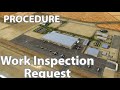 Quality Procedure of Work Inspection Request