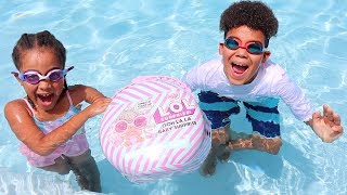 We Found LOL SURPRISE TREASURE in our Swimming Pool!