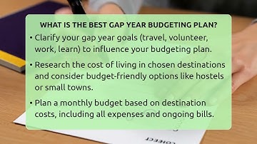 What Is The Best Gap Year Budgeting Plan? - High School Toolkit