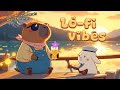 Golden Chilltime by the Lake 🎧🐰 Lo fi with Capy & Bunny