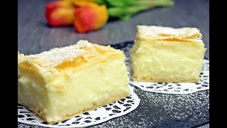 Napoleon cake on puff pastry. A simple recipe for cream cheese