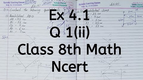 Ex 4.1, Q 1(ii), Chapter 4, Practical Geometry, Class 8th Math, Ncert