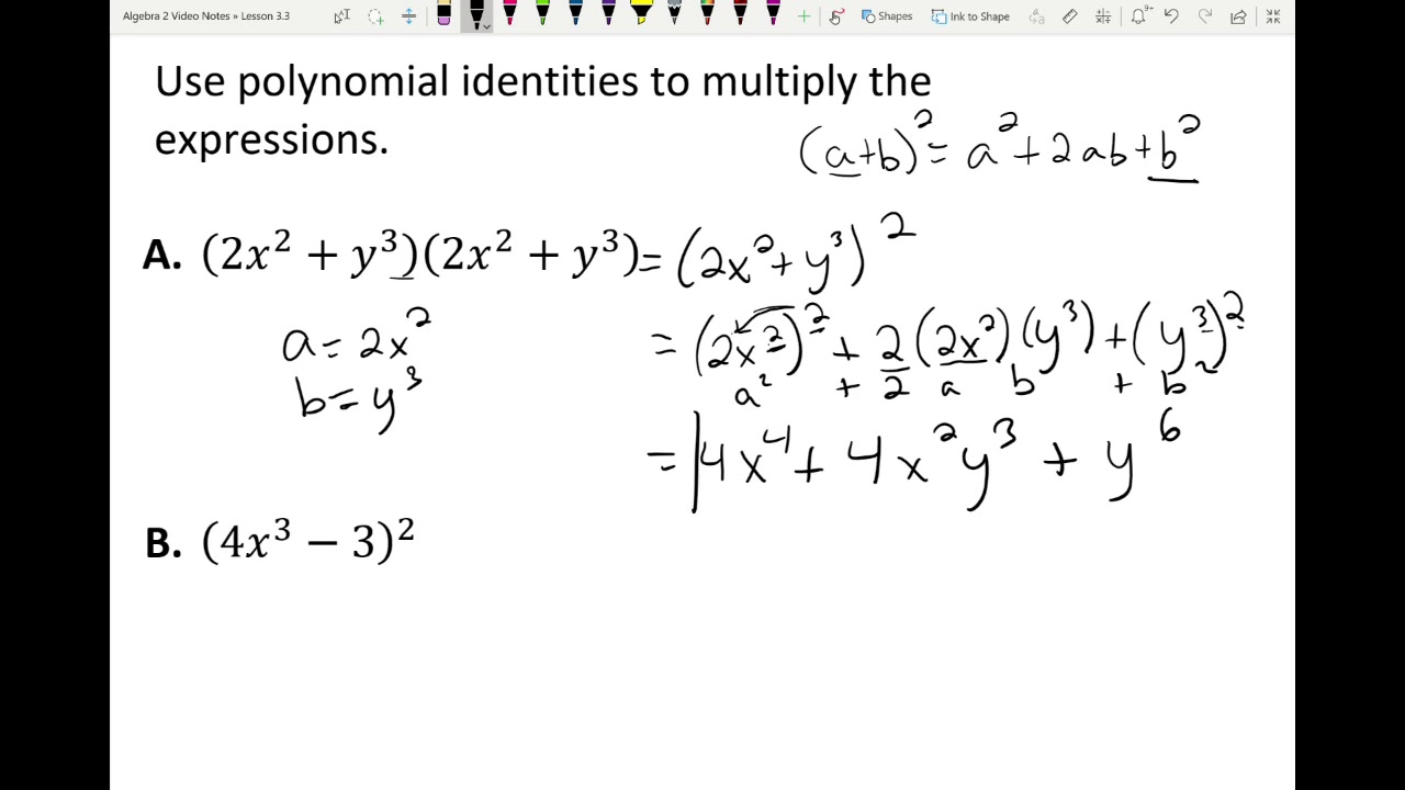 algebra 2 module 3 polynomials assignment