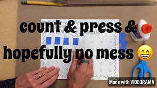 Kinder practice Mr Glue dot dot not a lot