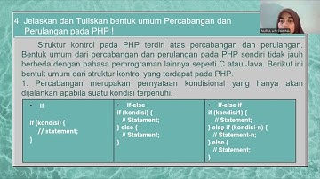 Tugas Pendahuluan Praktikum Modul 4 Pemrograman Web