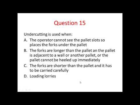 Forklift Theory Test Questions Bank 2 Youtube