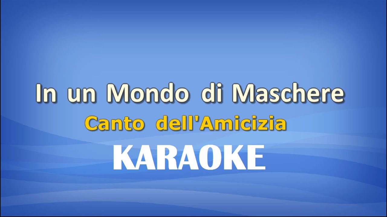 In Un Mondo Di Maschere Accordi