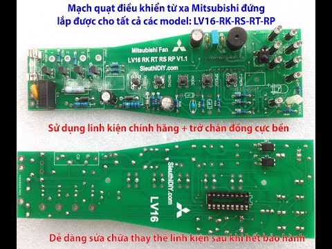 Video Mạch quạt Mitsubishi LV16 RT RS RP sửa chữa thay thế... - youtube