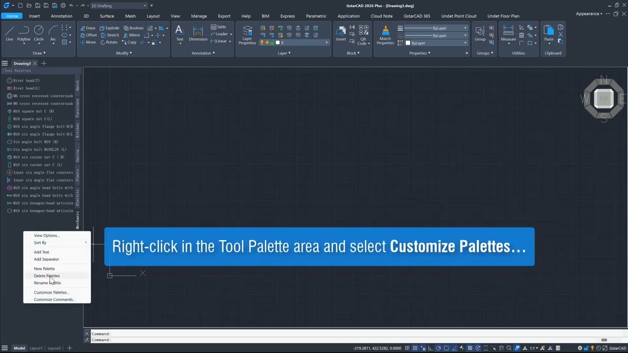 Tool Palette XTP File Import