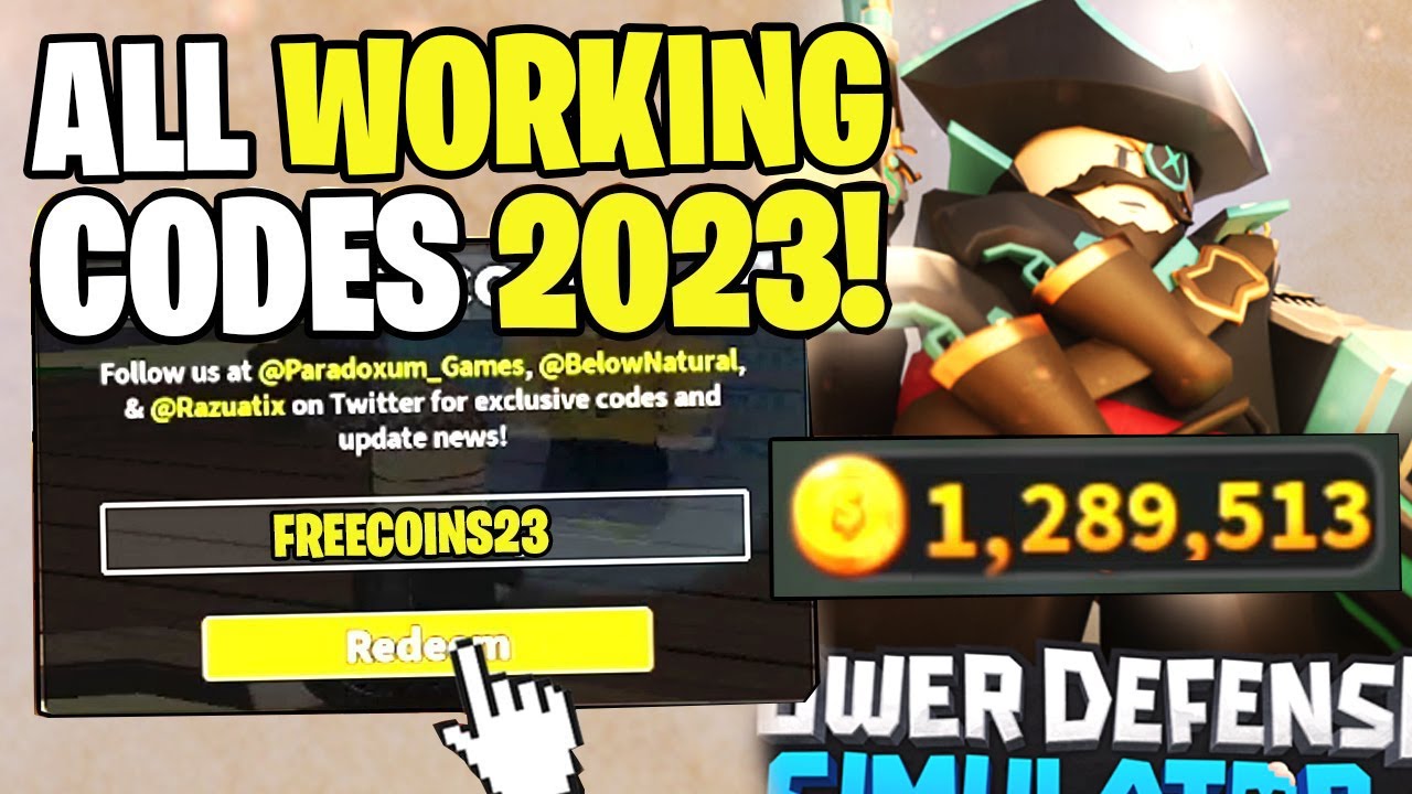 NEW* ALL WORKING CODES FOR TOWER DEFENSE SIMULATOR IN 2023! ROBLOX TOWER  DEFENSE SIMULATOR CODES 