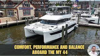 2018 Fountaine Pajot MY 44 – Luxury Liveaboard Power Catamaran Walkthrough