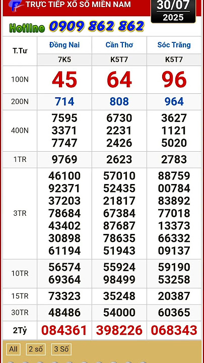 kết quả xổ số miền nam 30/7#xosomiennam